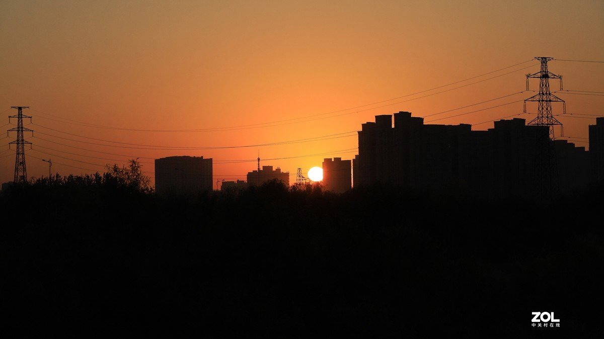 环城水系中山路口湿地日出（两次拍的）