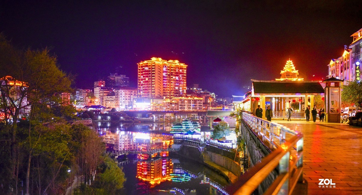 桂林龙胜夜景图片