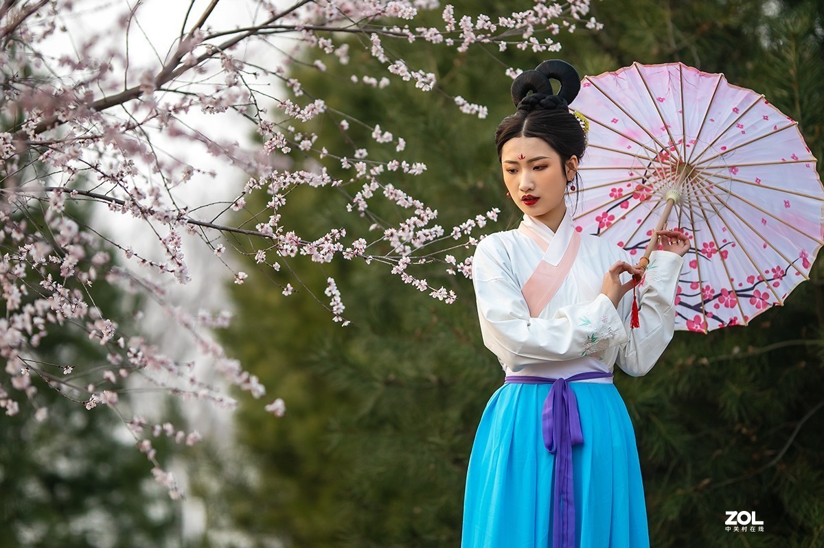 挑花依旧笑春风  【学拍环境人像】