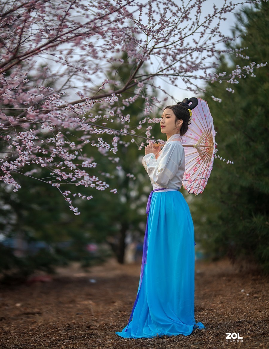 挑花依旧笑春风  【学拍环境人像】