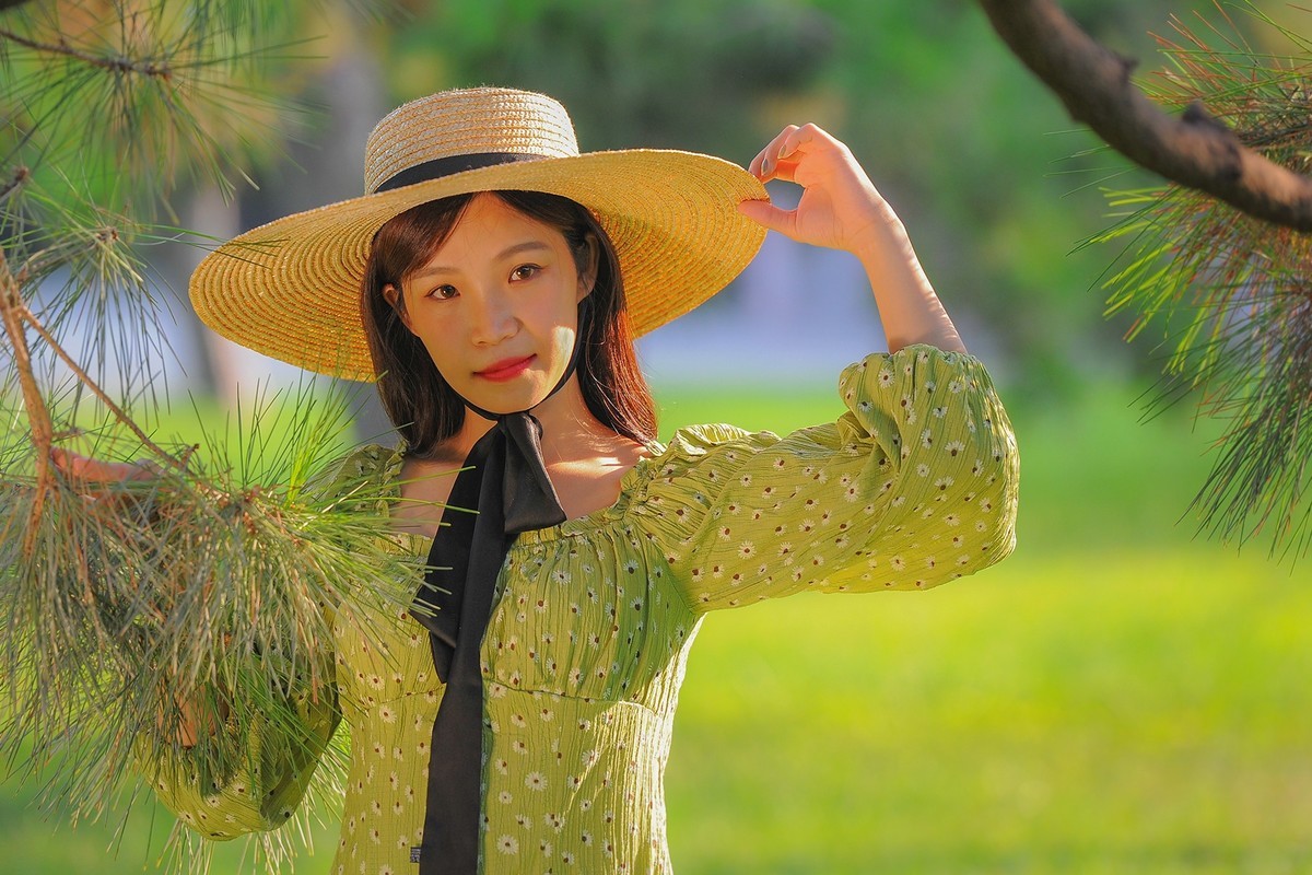 初秋季节拍摄人像