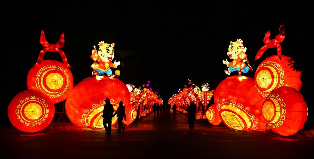 中国元素----为庆贺新年和圣诞节的环湖灯景  1