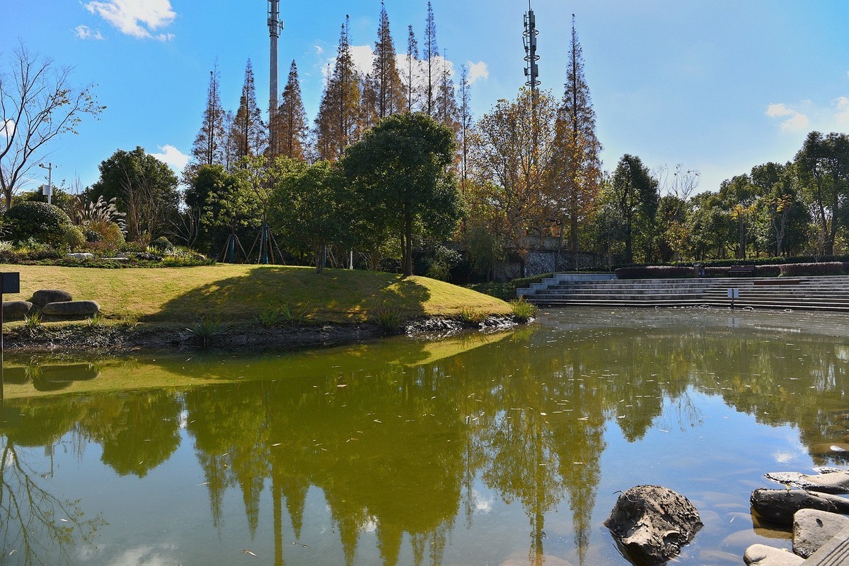 上海浦东张江主题公园风光下