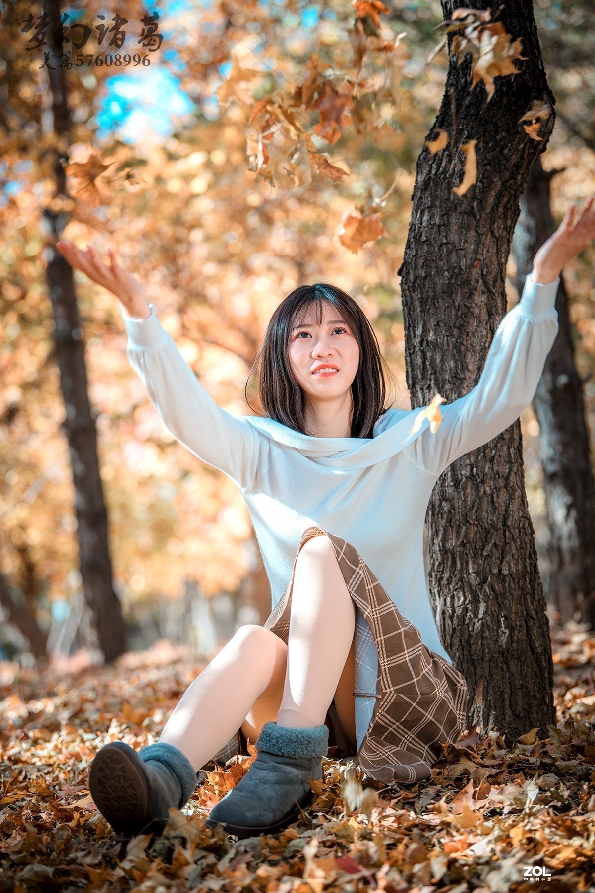 【梦幻美拍】金秋唯美の枫叶女孩儿