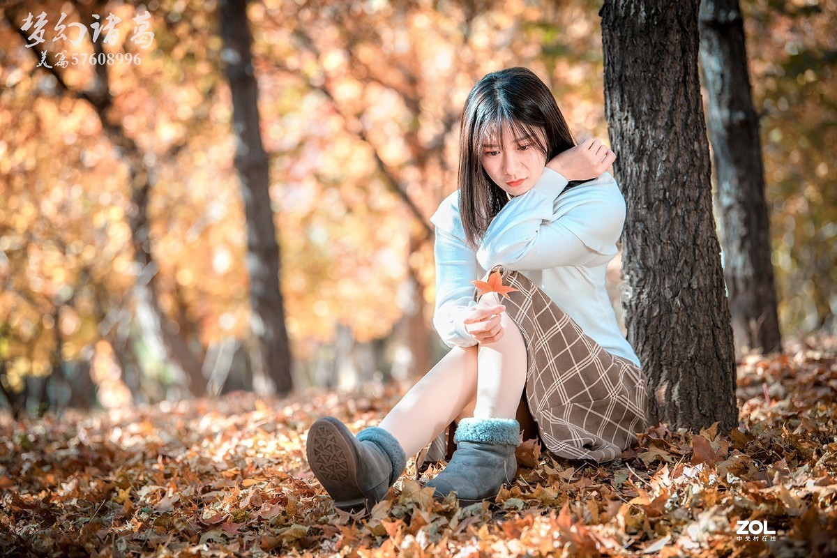 【梦幻美拍】金秋唯美の枫叶女孩儿