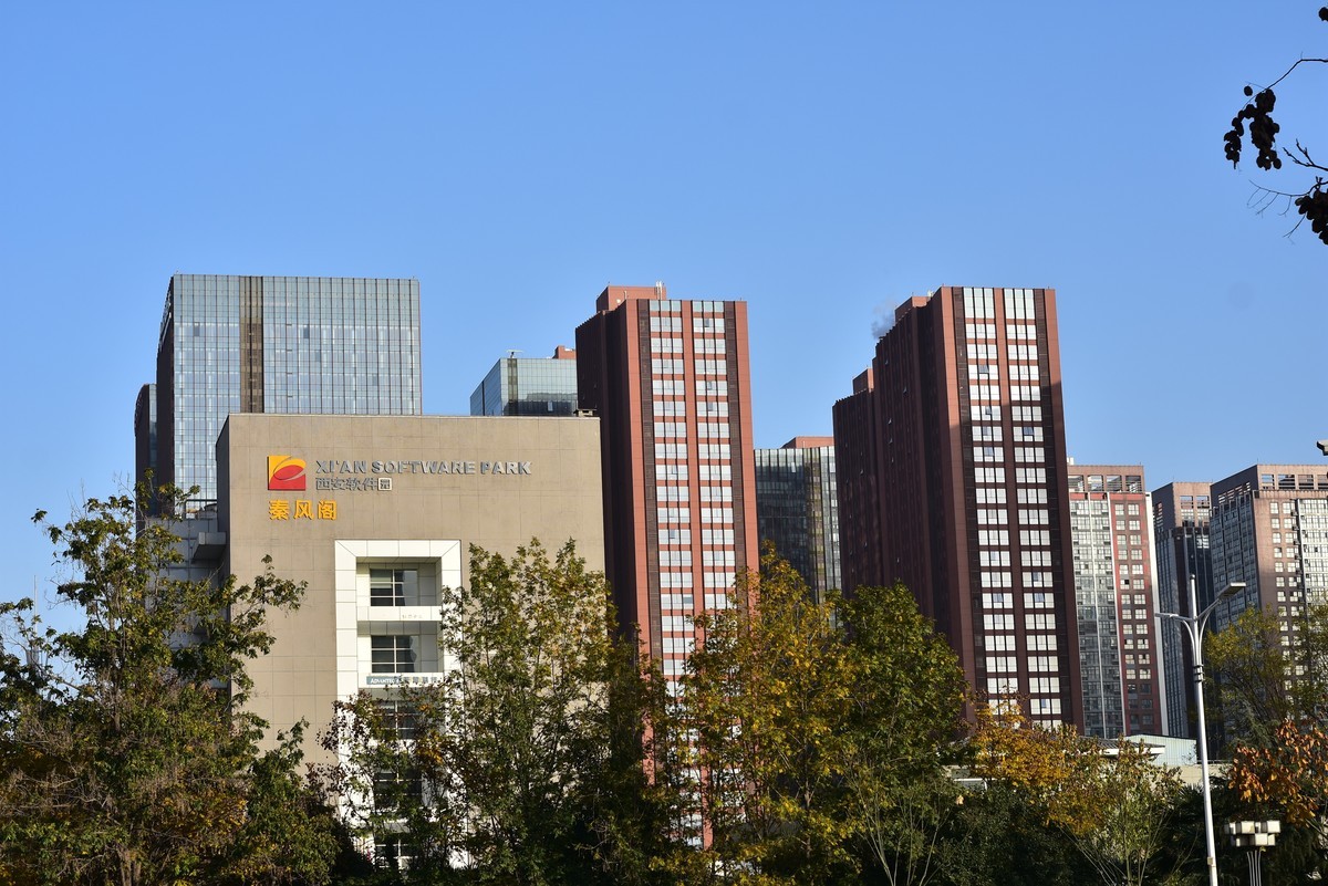 西安科技二路街拍