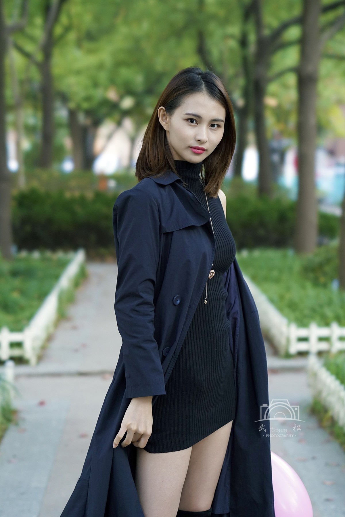 粉色的心形气球