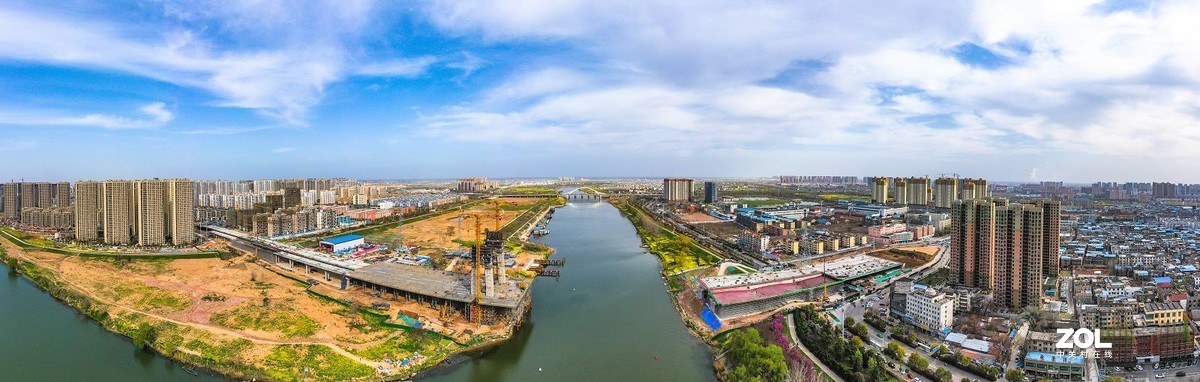 新建中的阜裕大桥进展有序推进