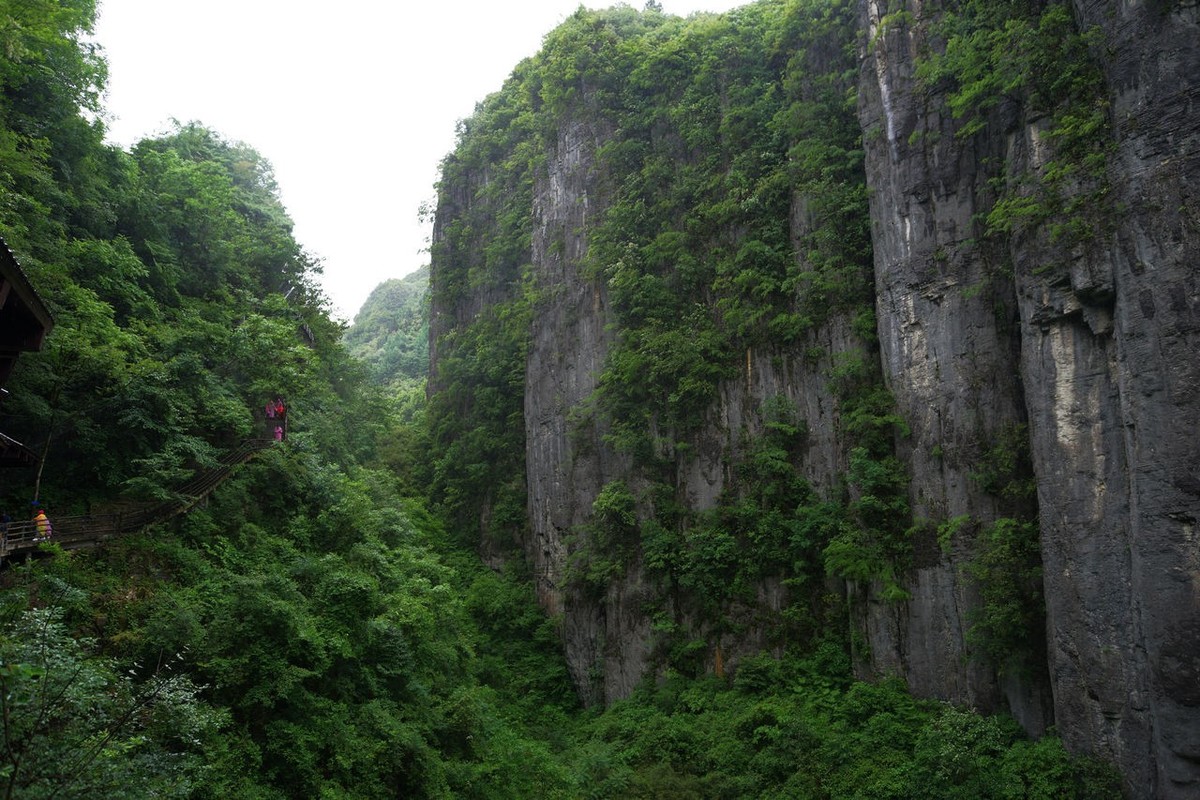 雨中情游恩施大峡谷