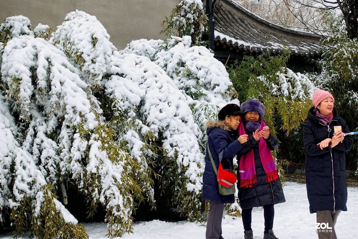 北京紫竹园公园的雪