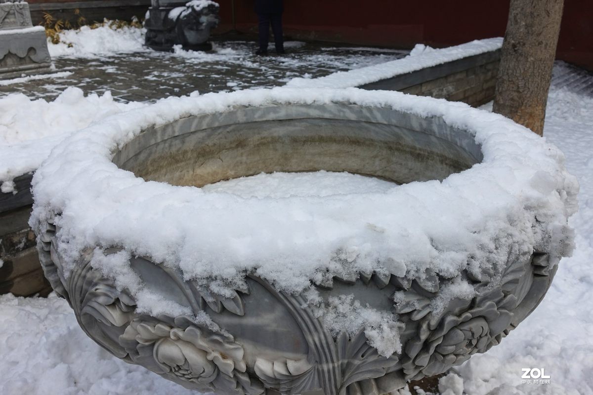 北京紫竹园公园的雪