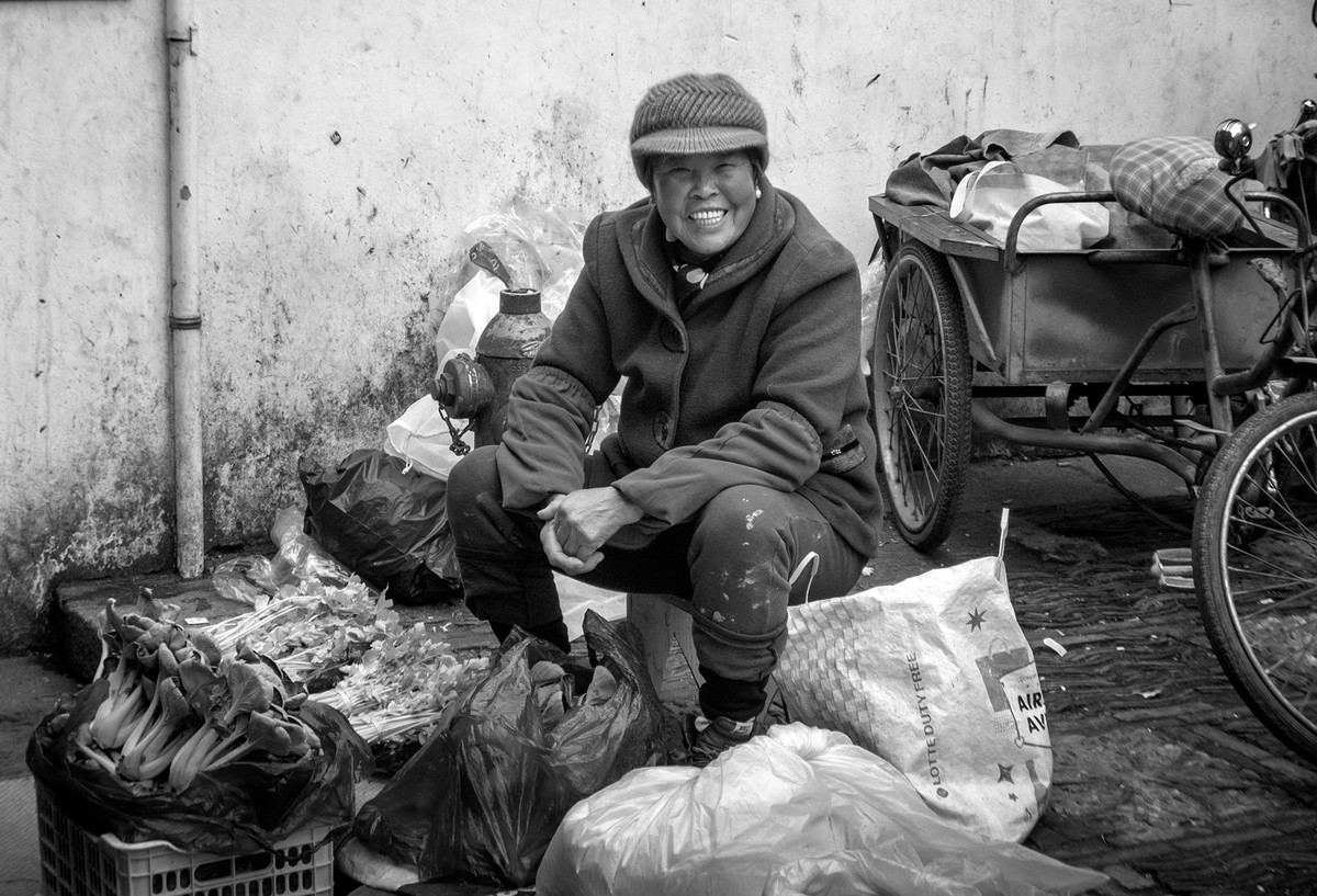 黑白画映 古镇老街