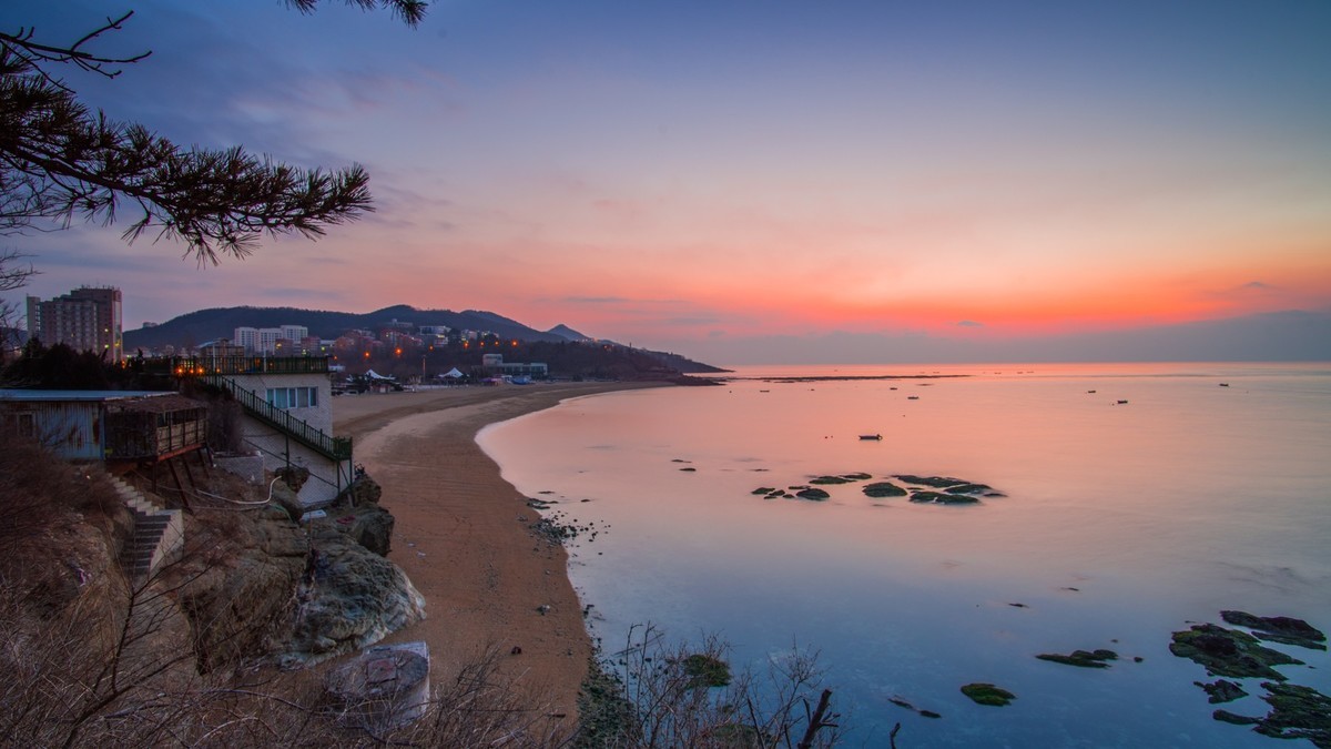 最美家乡大连付家庄晨曦