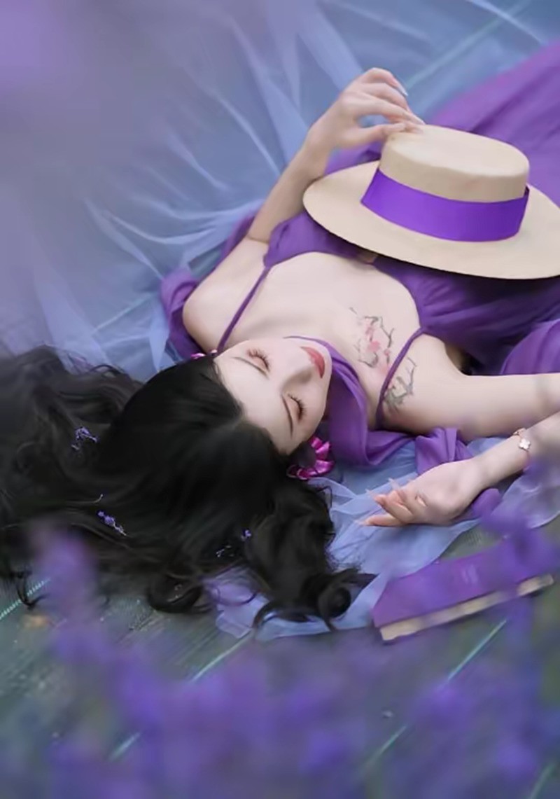 熏衣草中人像--长沙月亮岛2