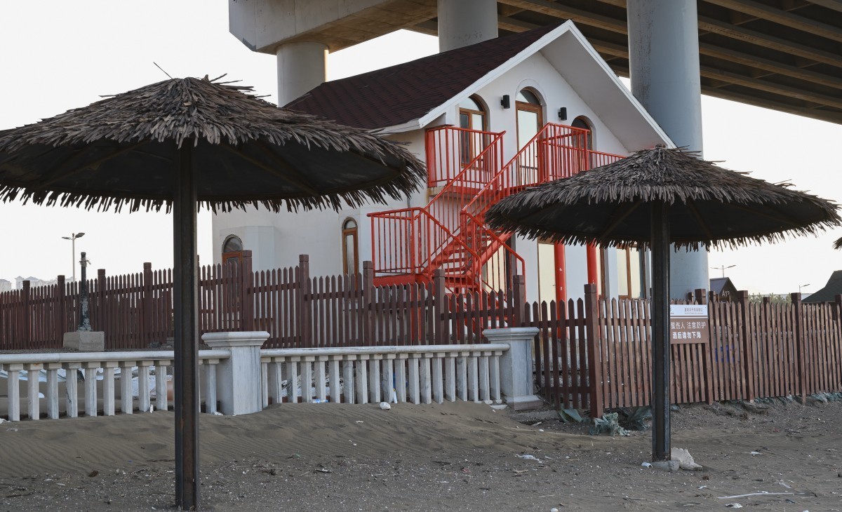 初冬的夏家河子-寂寞的海滩