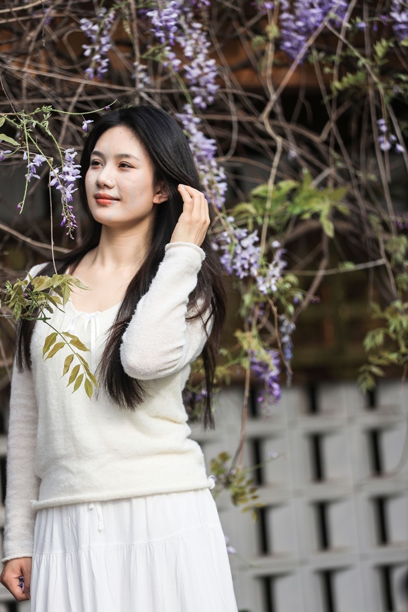 月湖公园紫畴滕花--7