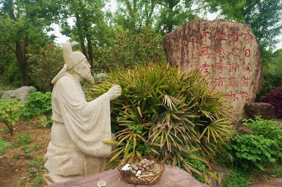 雕像额联*牡丹园——武汉随笔