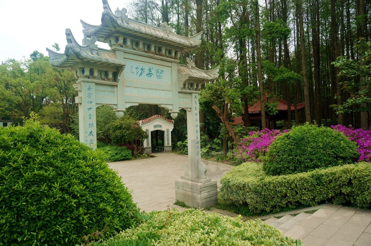 雕像额联*牡丹园——武汉随笔