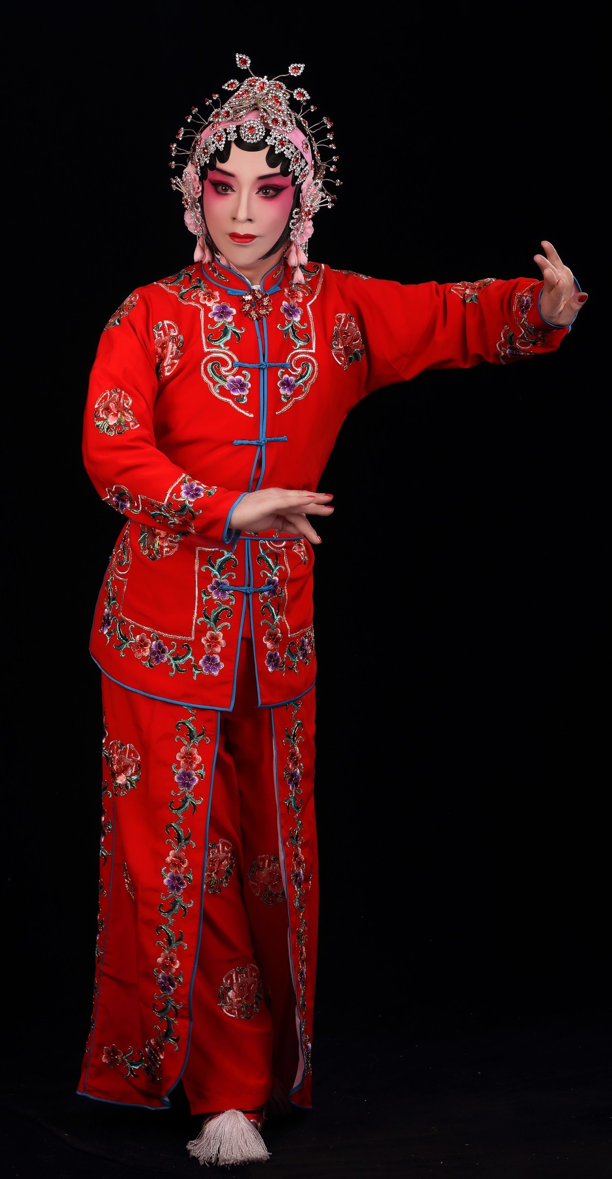 中国风传统文化戏曲人物化妆红妆插画图片-千库网