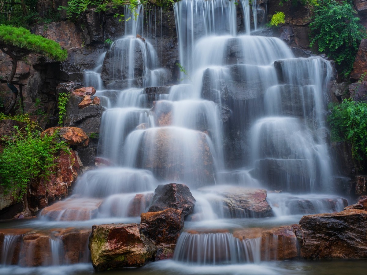 公园瀑布前后期练习