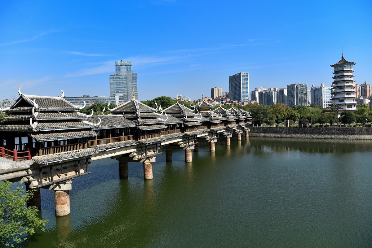 长沙跃进湖风雨桥