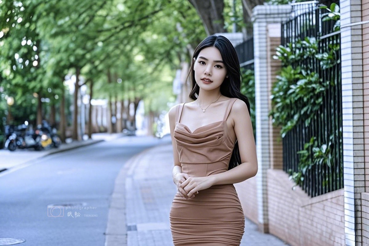 超模羽昕（常规修图和AI修图对比）