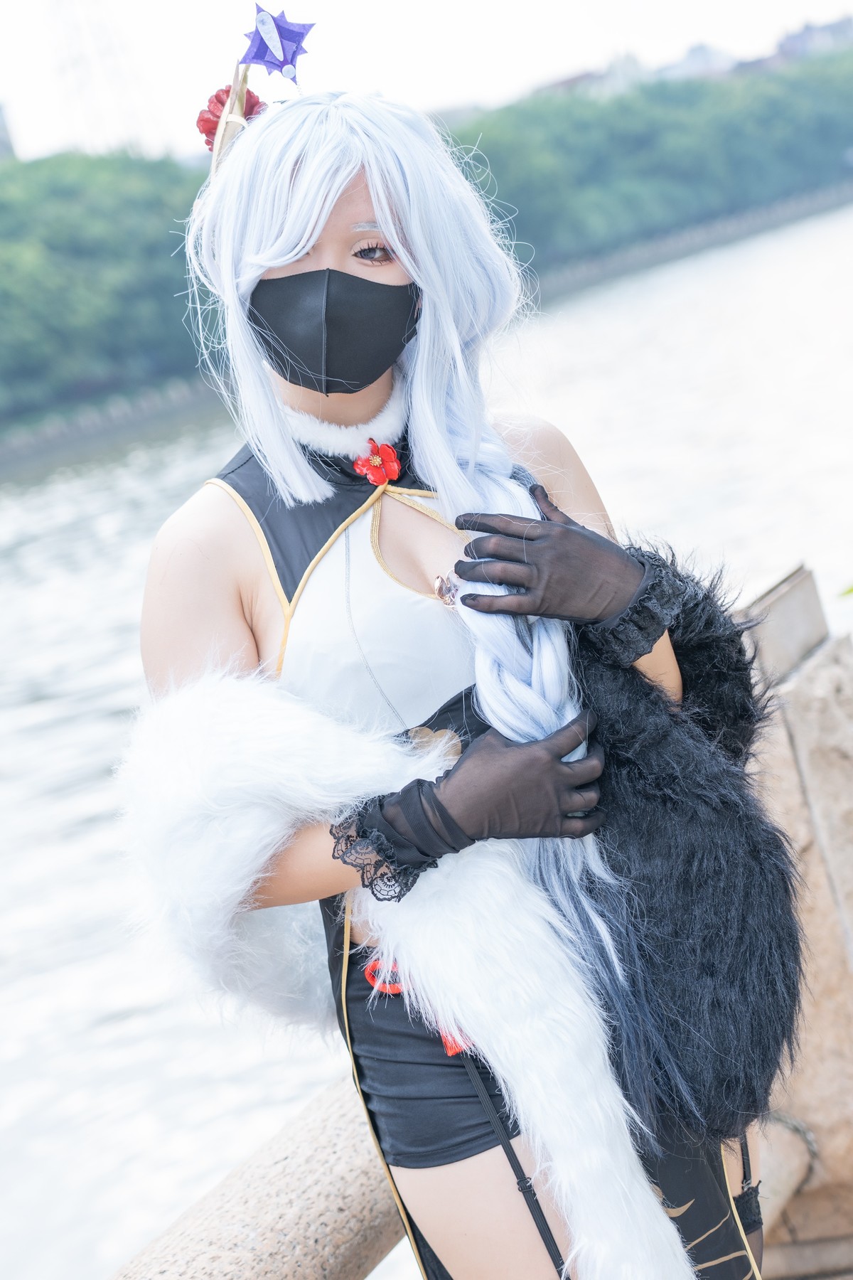 【申鹤旗袍cos】-配黑色吊带袜