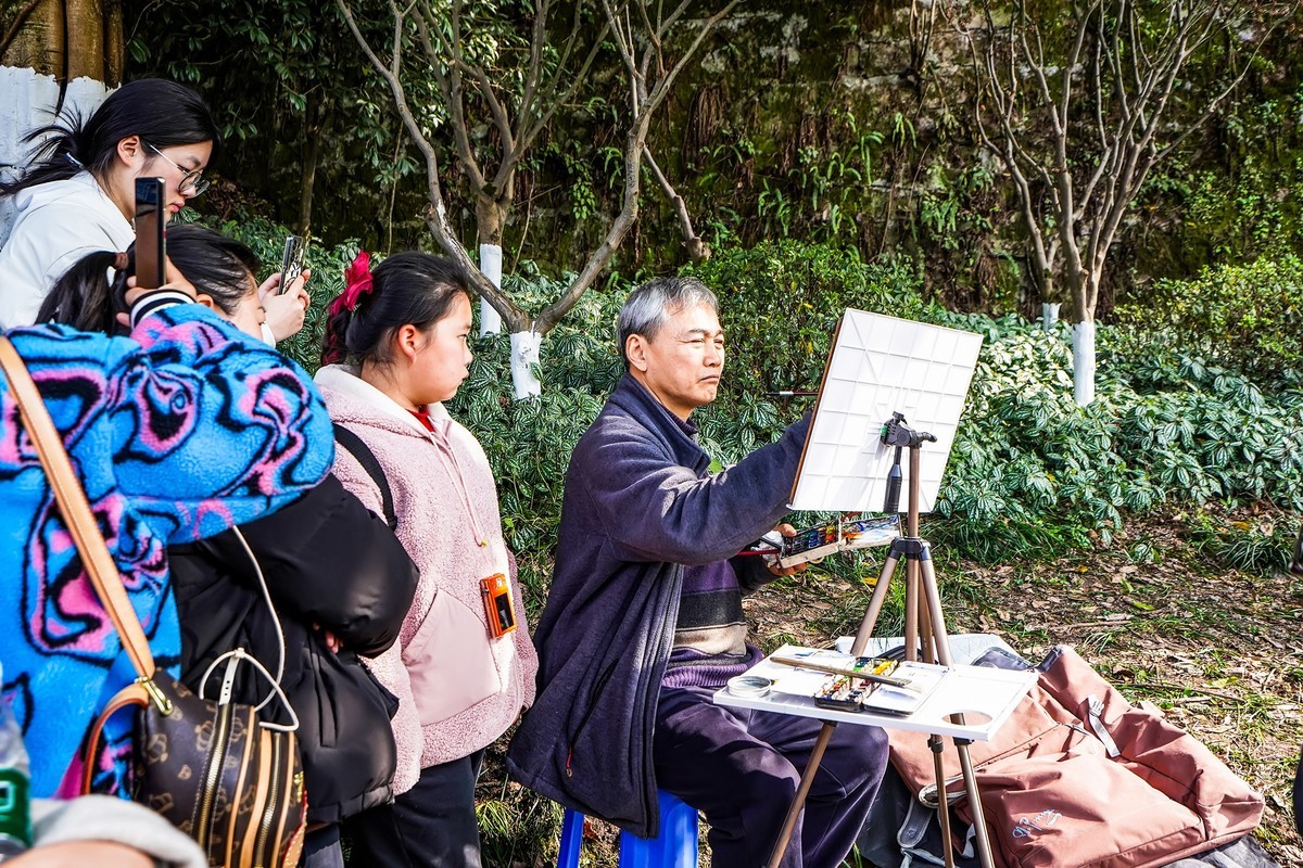 半山崖步道风景线