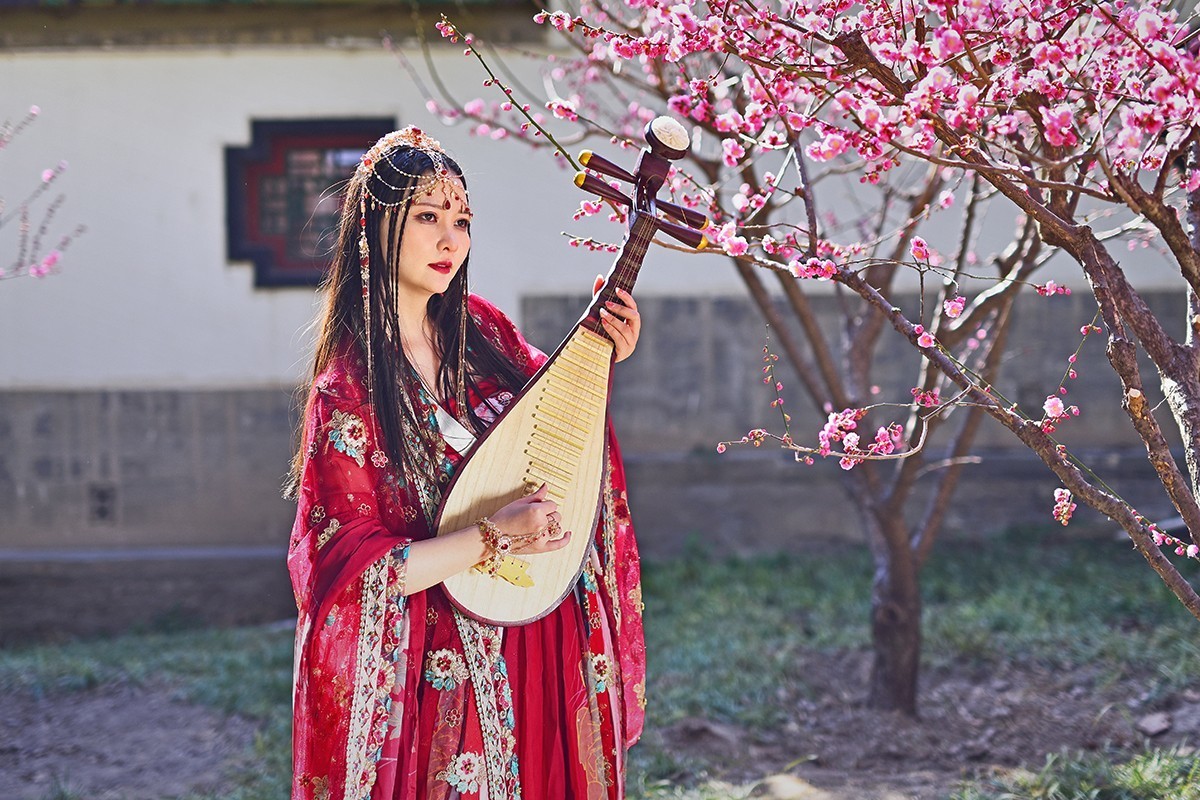 佳人梅花演绎的春日