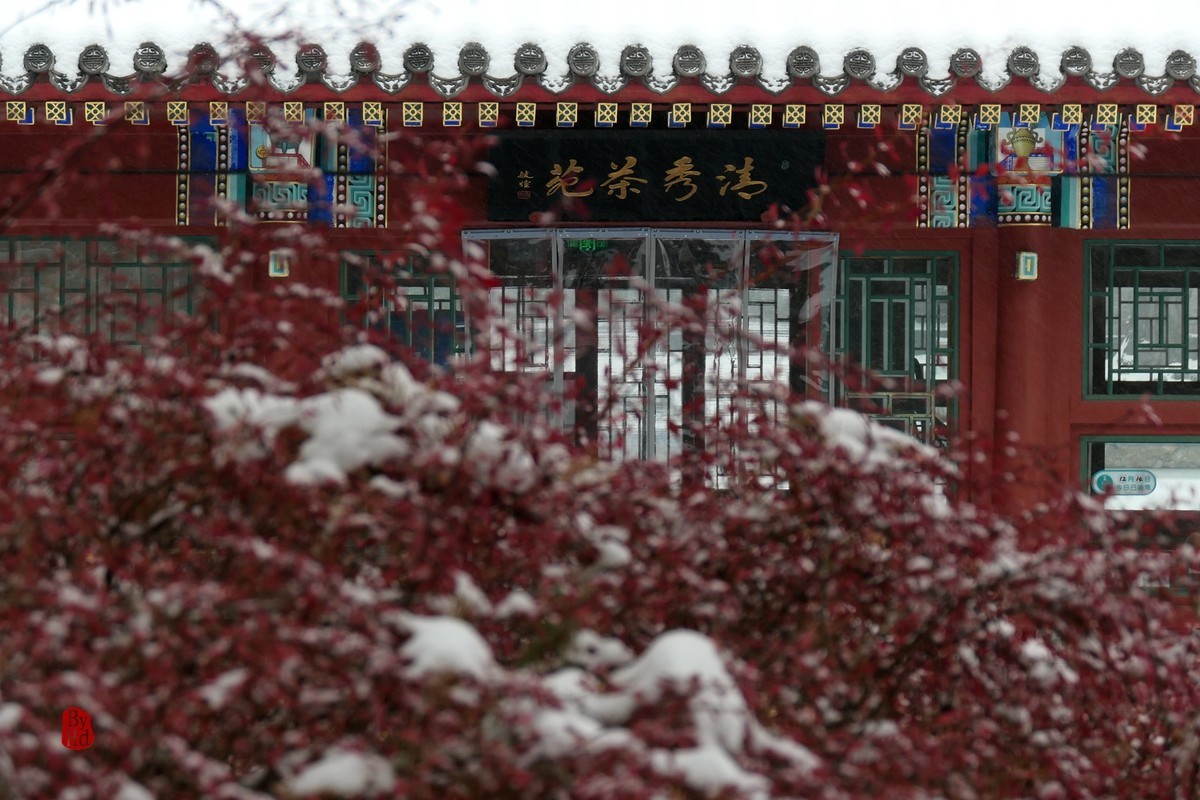 北京北海公园雪景