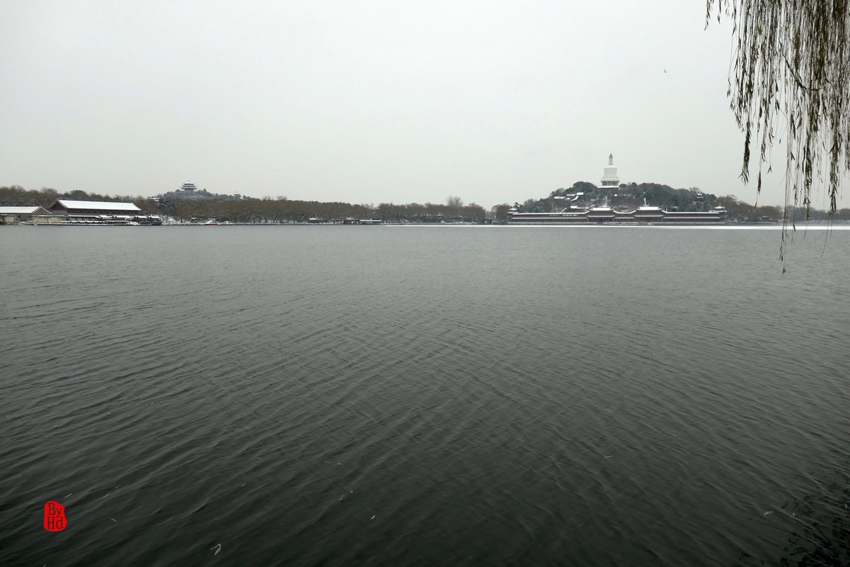 北京北海公园雪景