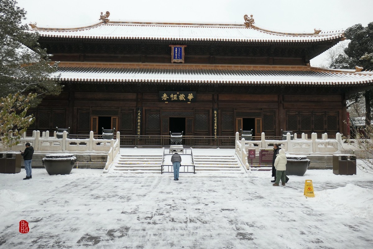 北京北海公园雪景