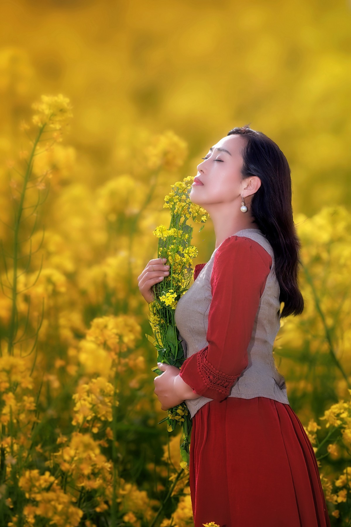 北京瀛海油菜花人像练习（2）