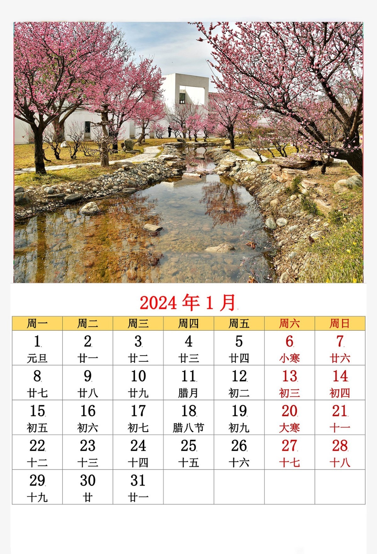 新人报道，用今年拍摄的照片制作的年历