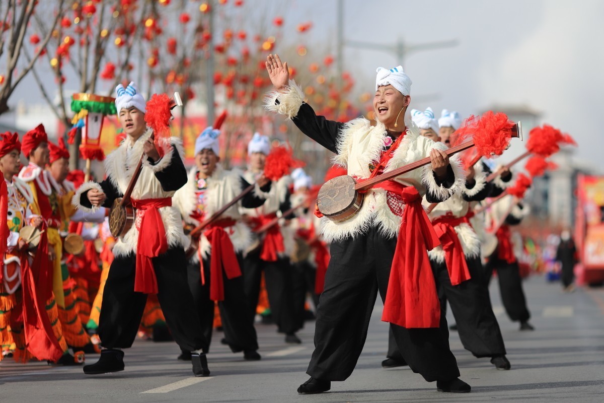 2025陕北榆林过大年全国秧歌展演-横山秧歌队风采