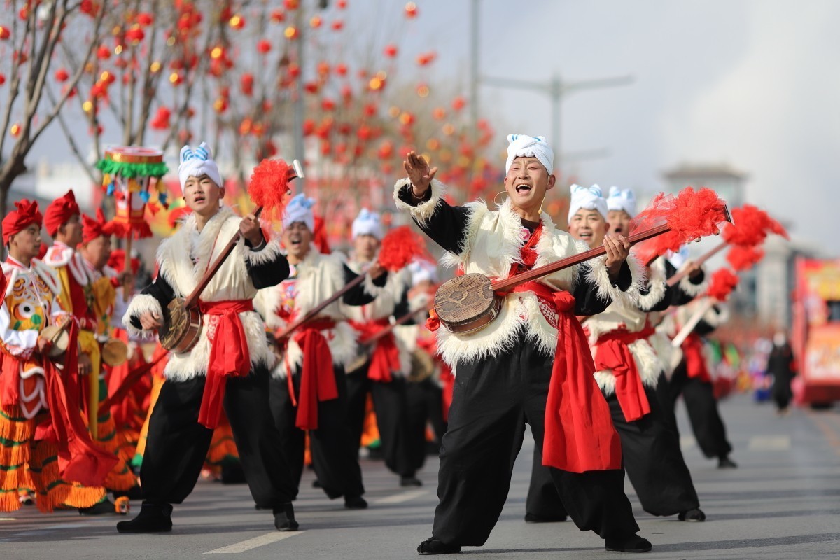 2025陕北榆林过大年全国秧歌展演-横山秧歌队风采