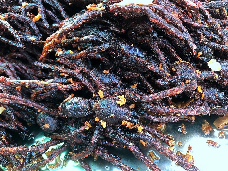 《不老松：异国风情彔：2015中国优导中游张松：柬埔寨》23第一次看到吃这些东西的。猜