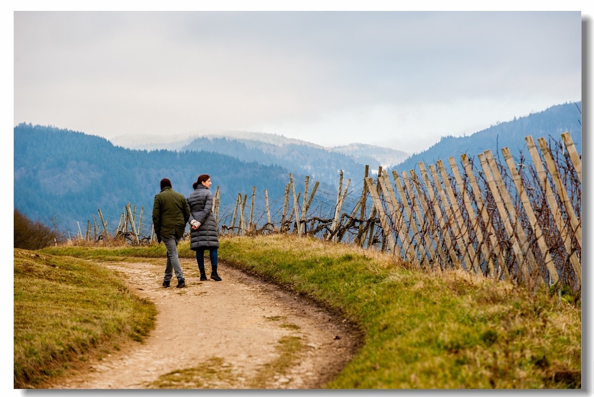 踏冬“罗马山”的德国人民