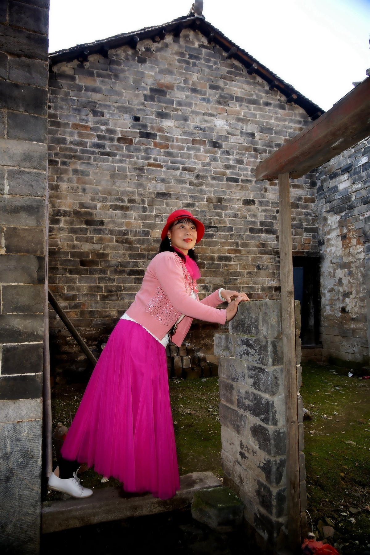 乡村旅游中的美女！