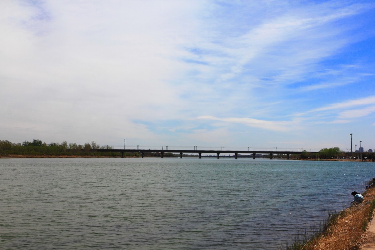 滹沱河畔春光美