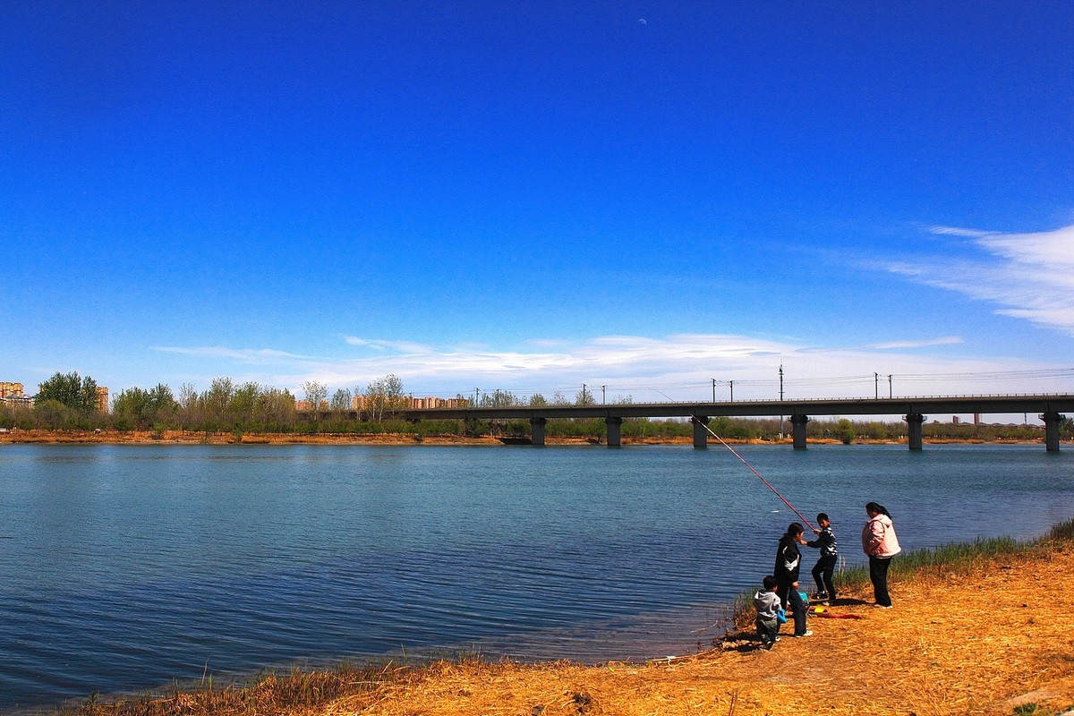 滹沱河畔春光美