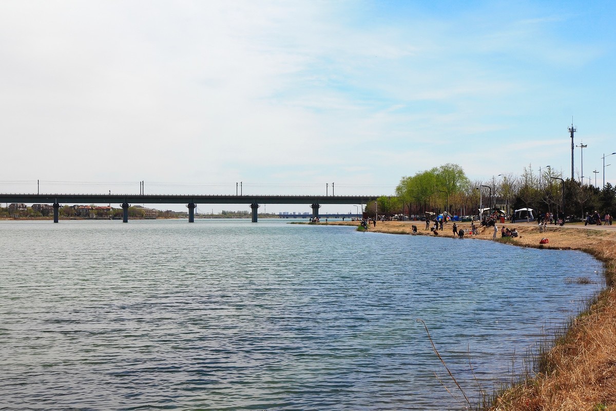 滹沱河畔春光美