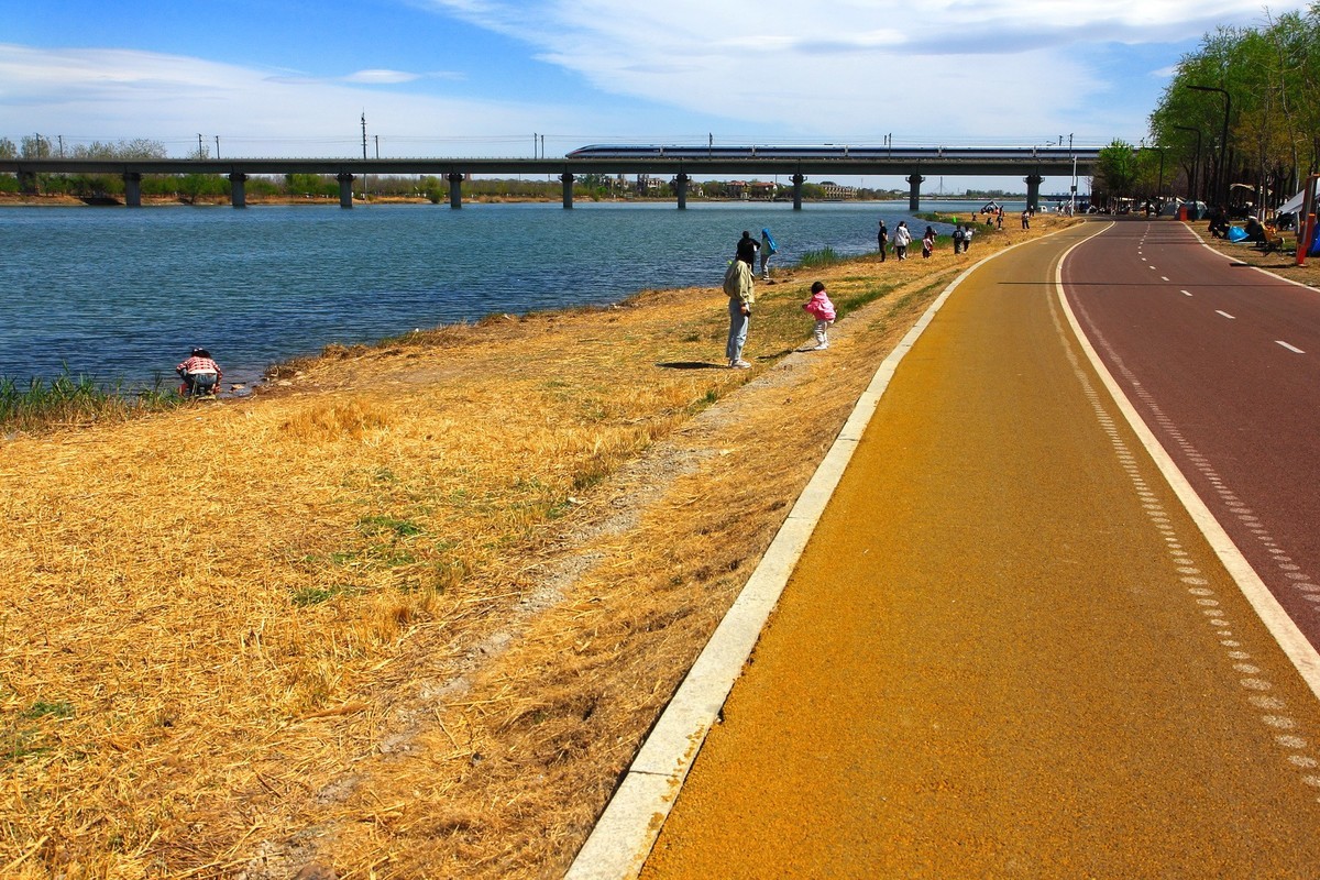 滹沱河畔春光美