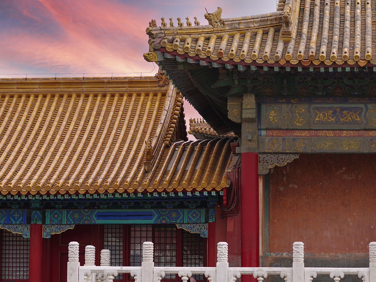 中长焦镜头拍摄的故宫