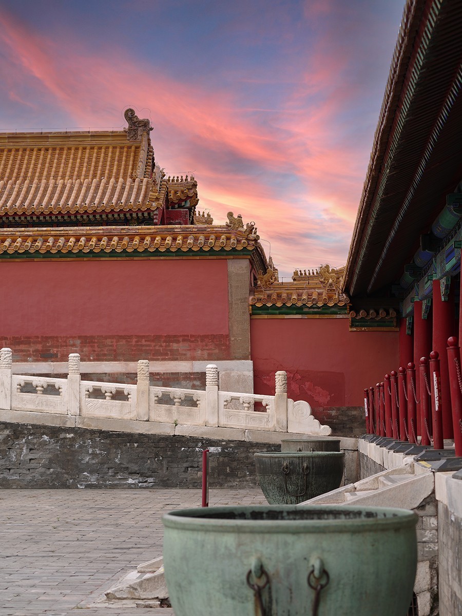 中长焦镜头拍摄的故宫