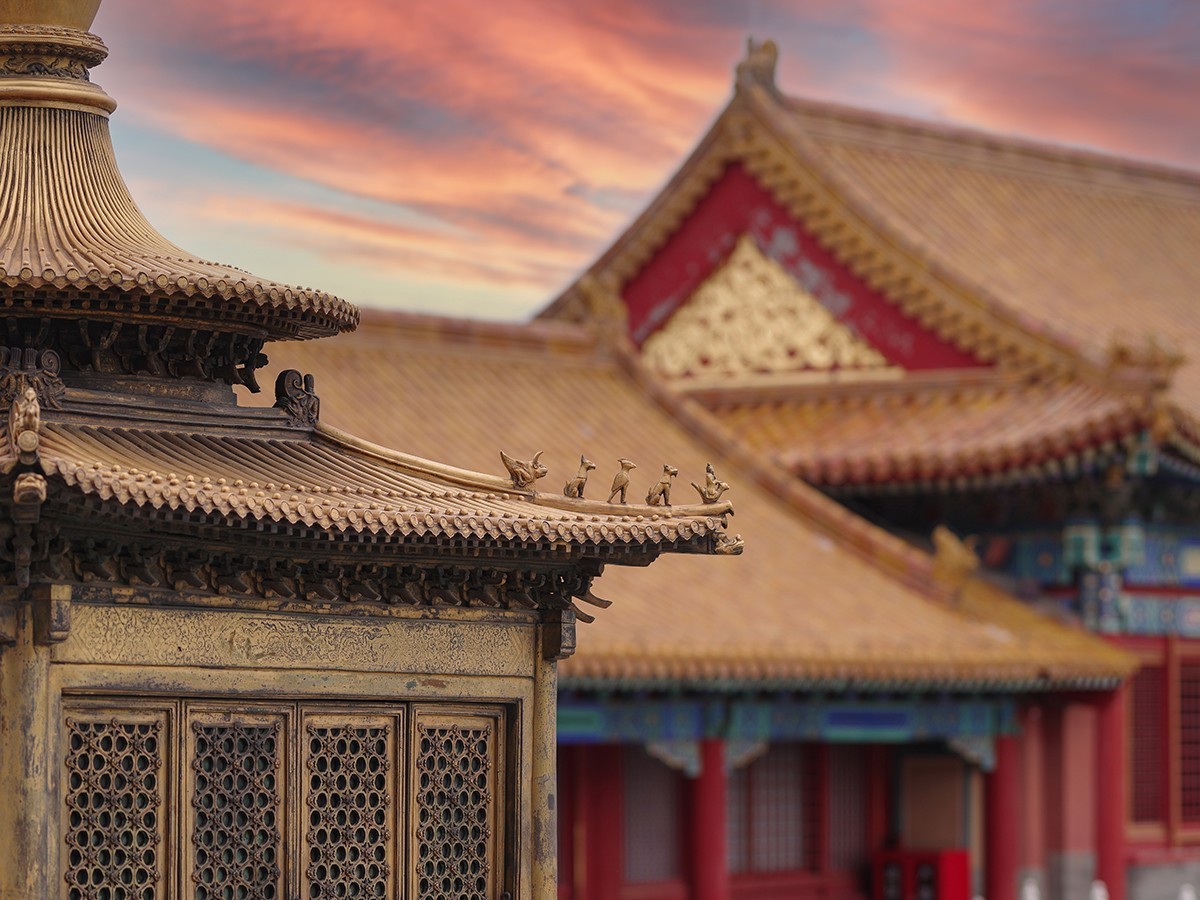 中长焦镜头拍摄的故宫