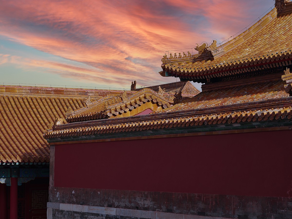 中长焦镜头拍摄的故宫