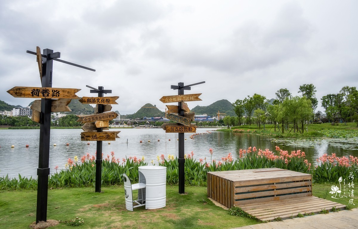在细雨绵绵的2025年仲夏时节，漫步安龙县半水湖畔，