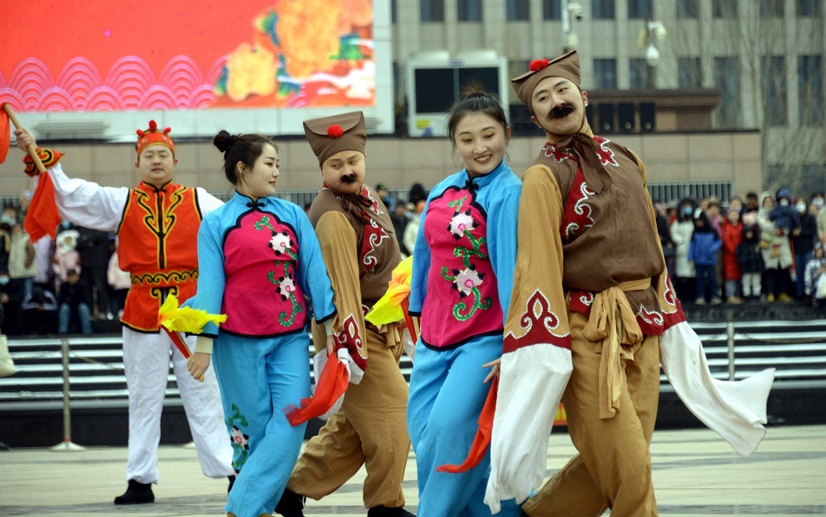 胶州秧歌舞动黄河口