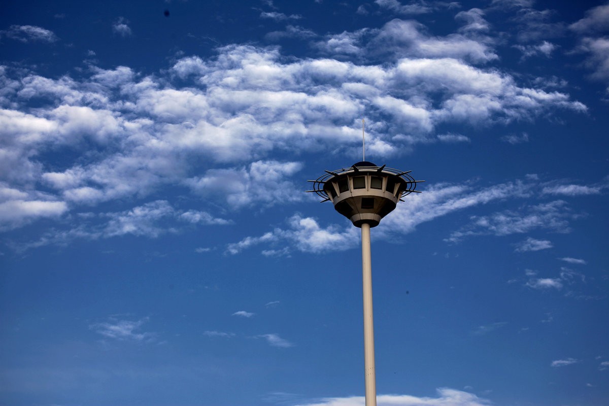 难得一见的蓝天白云